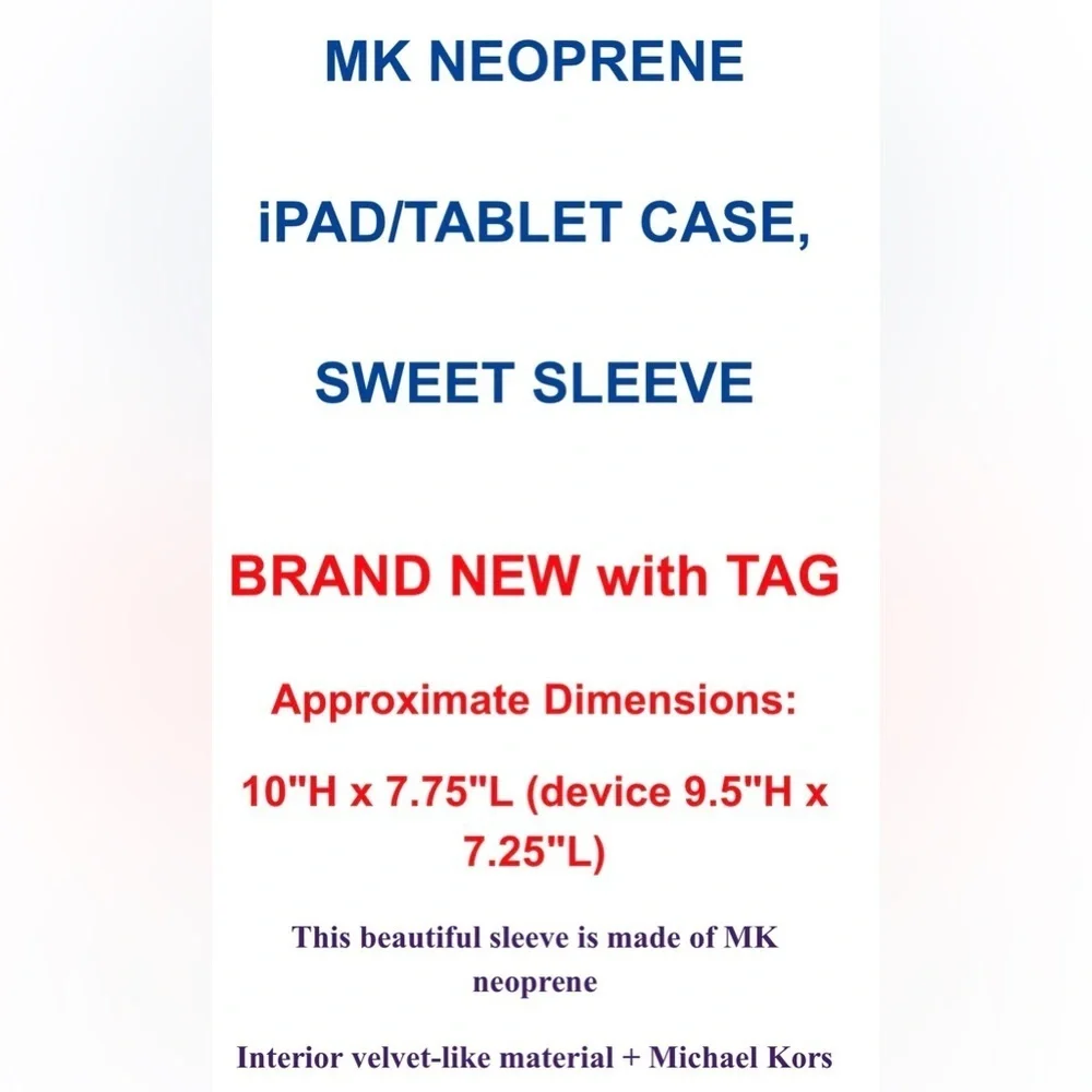 Michael Kors Vibrant Yellow Neoprene Tablet Sleeve